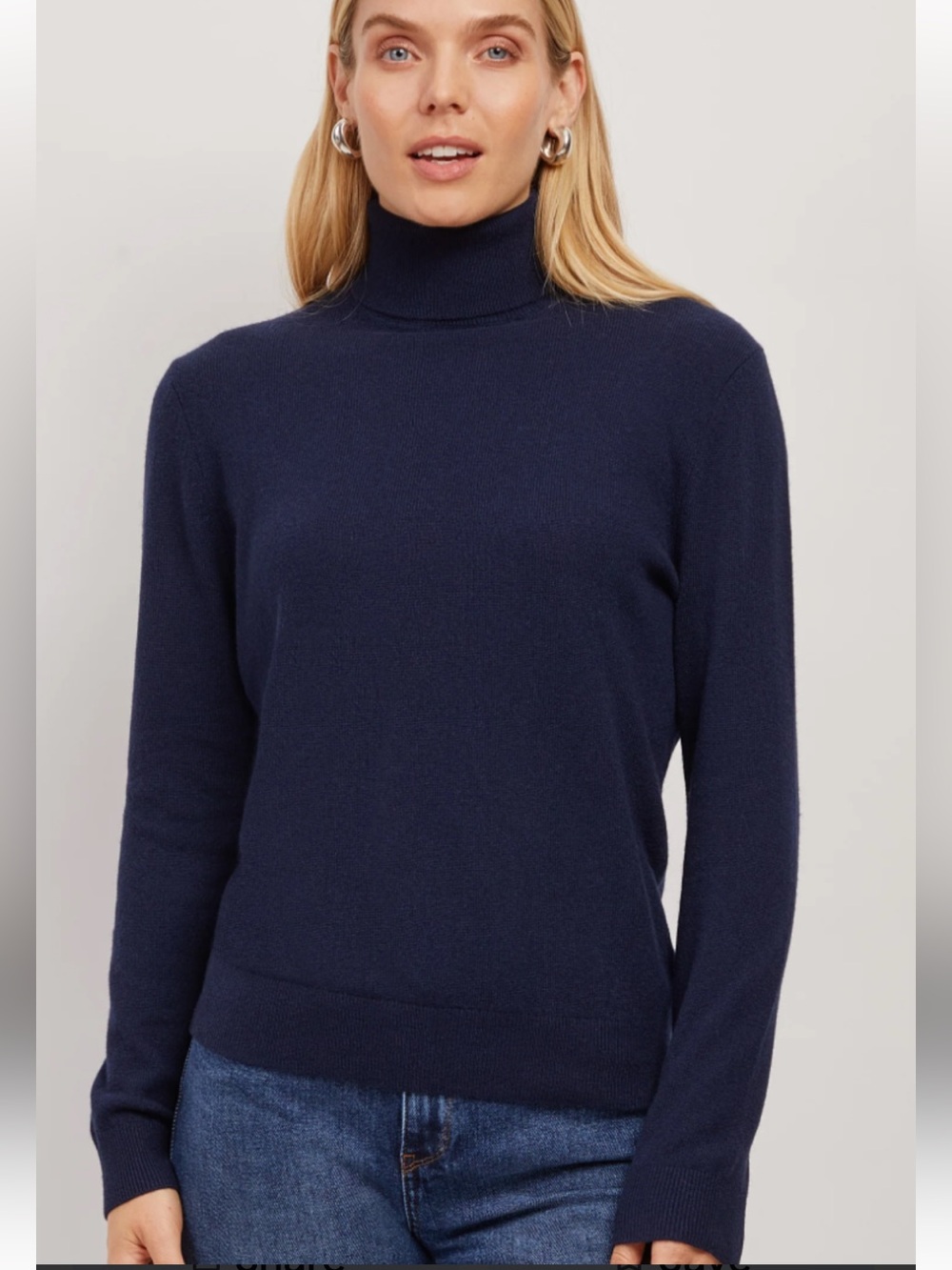 Ann Taylor Navy Blue Turtleneck Sweater